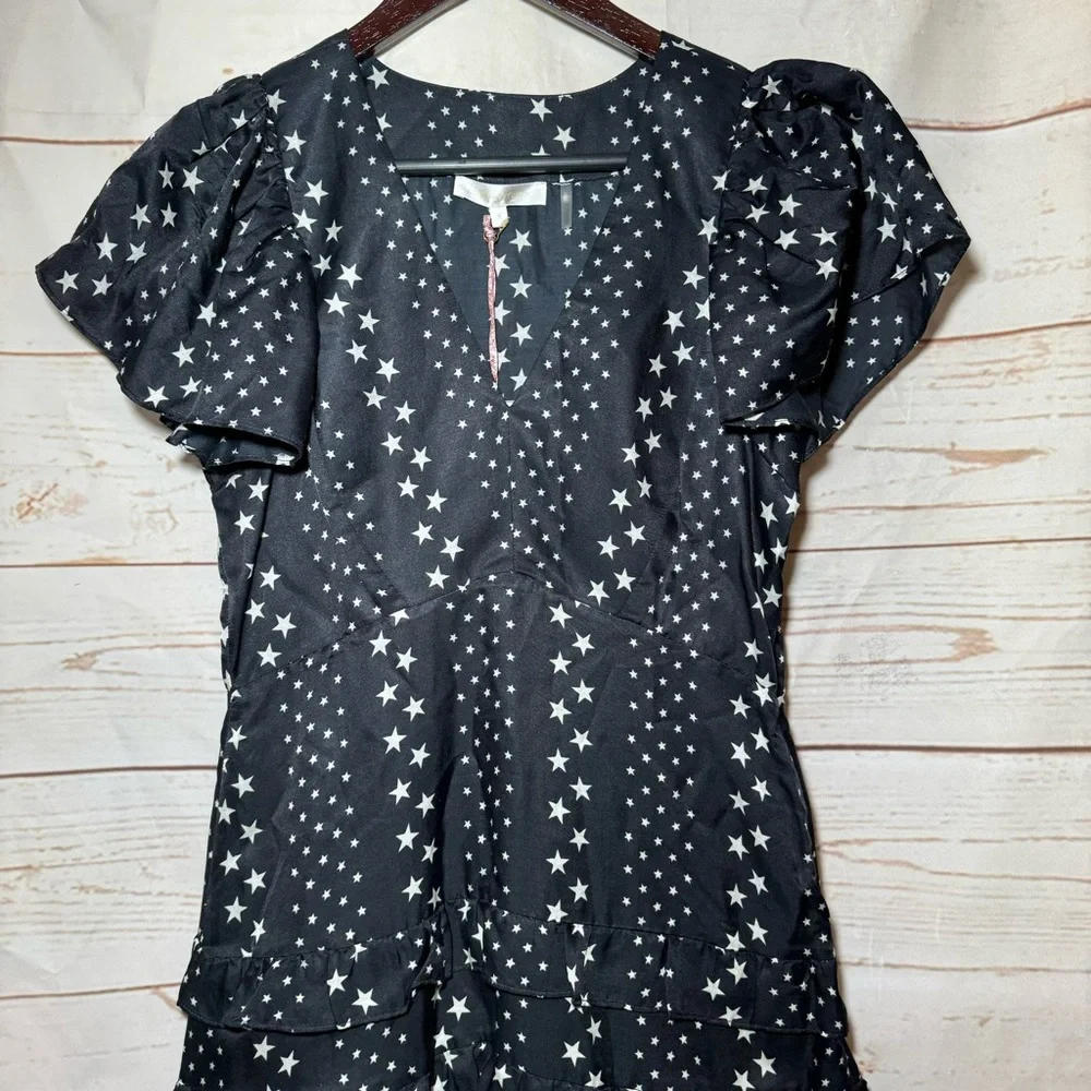 LoveShackFancy • Mini Dress • Higgins • Black Satin • Silk Blend • MSRP $595 - Picture 5 of 12